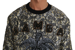 Dolce &amp; Gabbana Mehrfarbiger SAMBA Jacquard-Pullover mit Palmenmuster