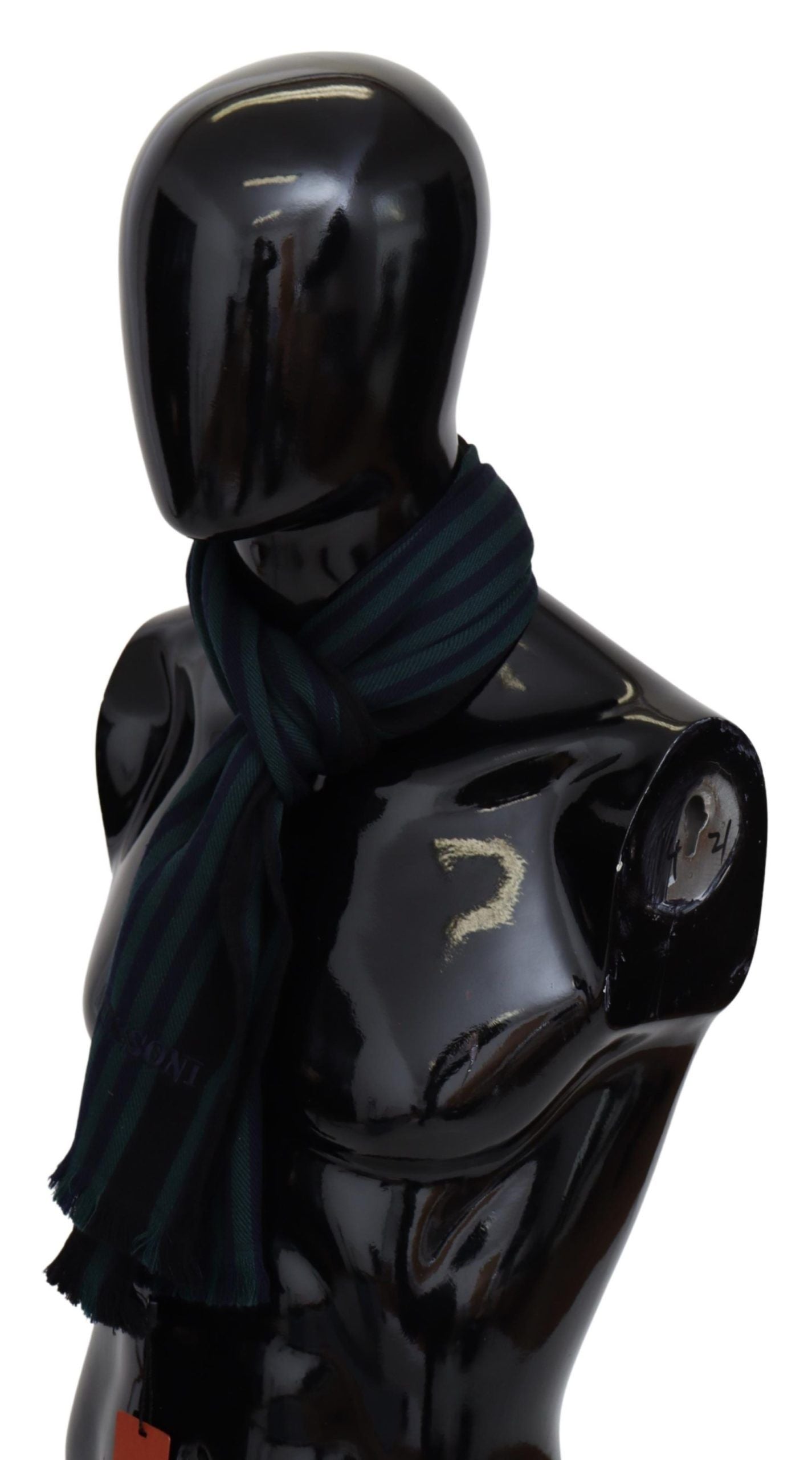 Missoni Mehrfarbig gestreifter Unisex-Schal aus Wolle