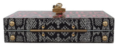 Dolce & Gabbana Gray Fashion Devotion Clutch Plexi SICILY BOX Purse