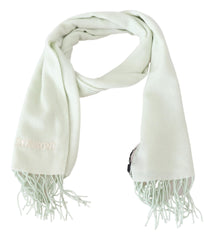 Missoni Light Green Pattern Cashmere Unisex Wrap Fringes Scarf