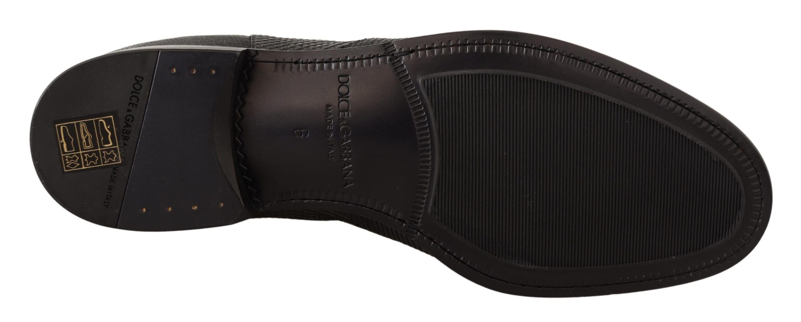 Bottines Dolce &amp; Gabbana en cuir noir imitation lézard