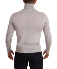 Dolce &amp; Gabbana grauer Kaschmir-Rollkragenpullover