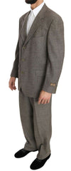 Fendi Brown Wool Regular Single  Breasted Suit