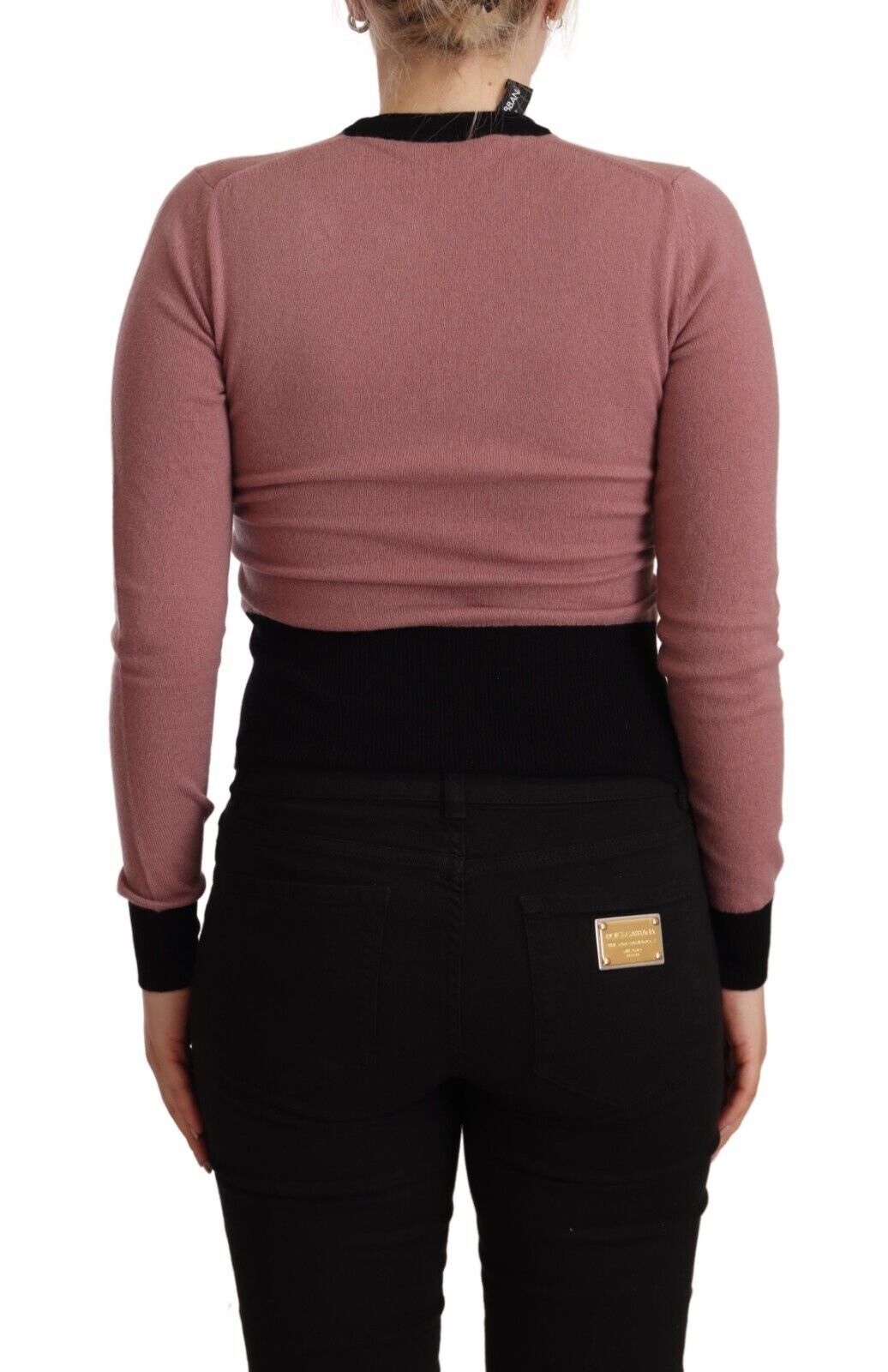 Dolce &amp; Gabbana Rosa Kaschmir-Pullover Sartoria mit Rundhalsausschnitt