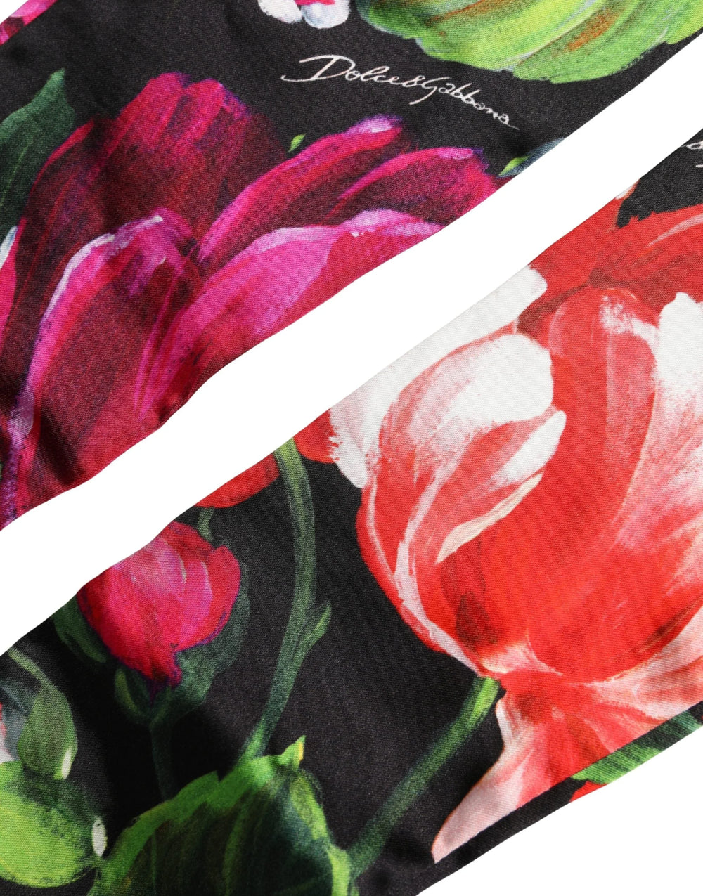 Dolce & Gabbana Multicolor Floral Print Elbow Length Women Gloves - 7|S