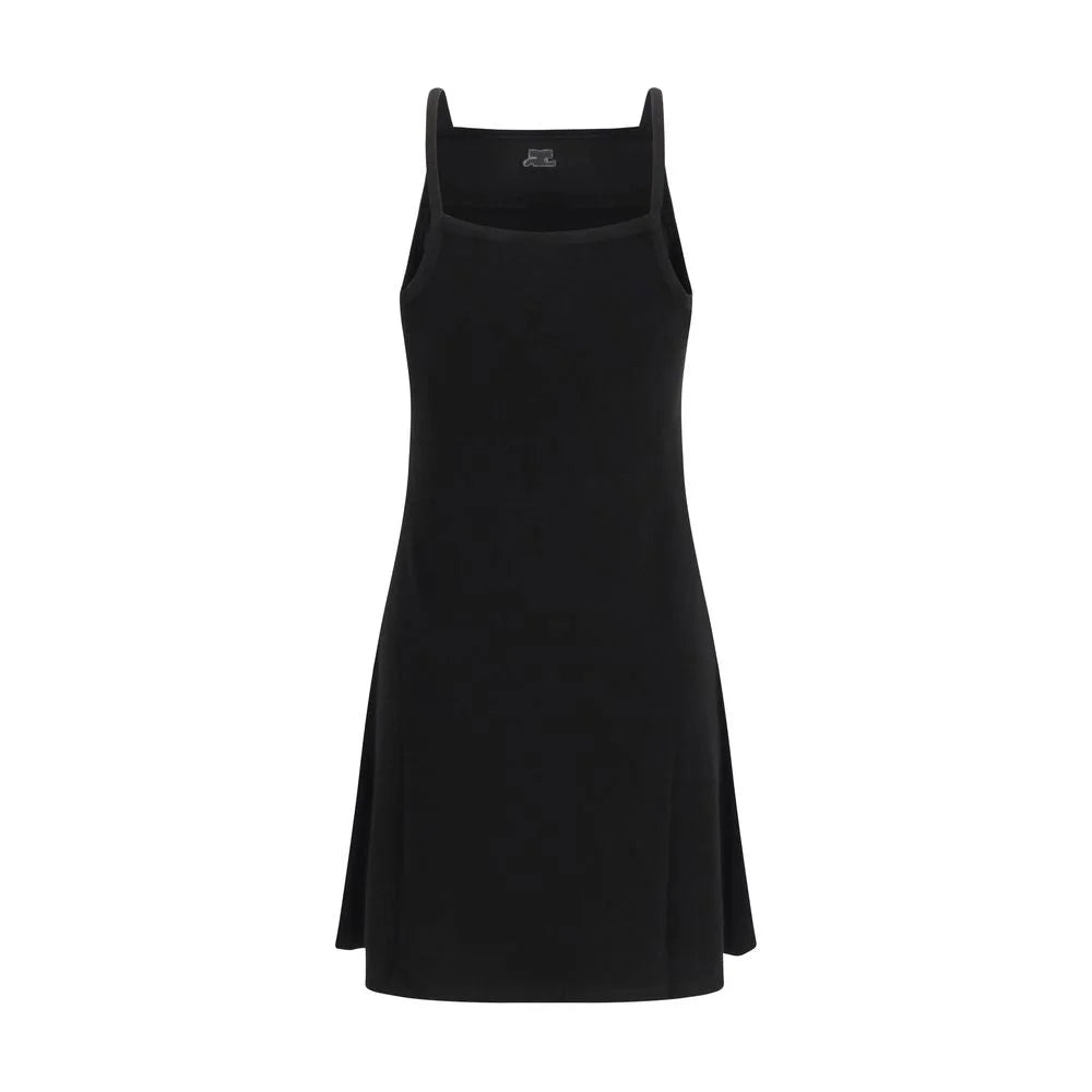 Courrèges Black Viscose Casual Dress