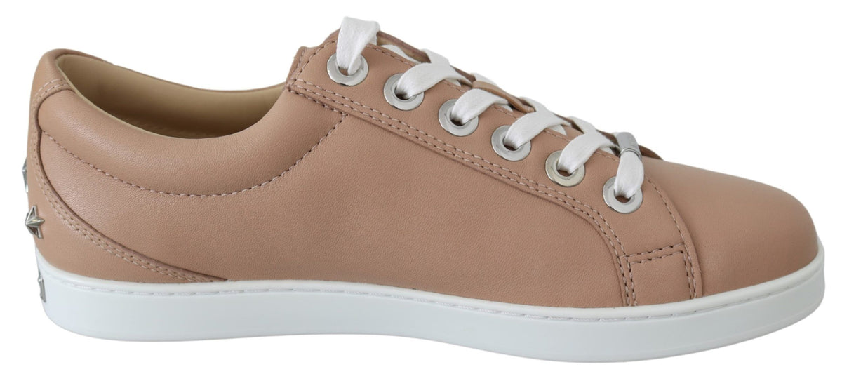 Jimmy Choo Sneaker aus puderrosa Nappa-Leder