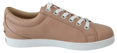 Jimmy Choo Sneaker aus puderrosa Nappa-Leder