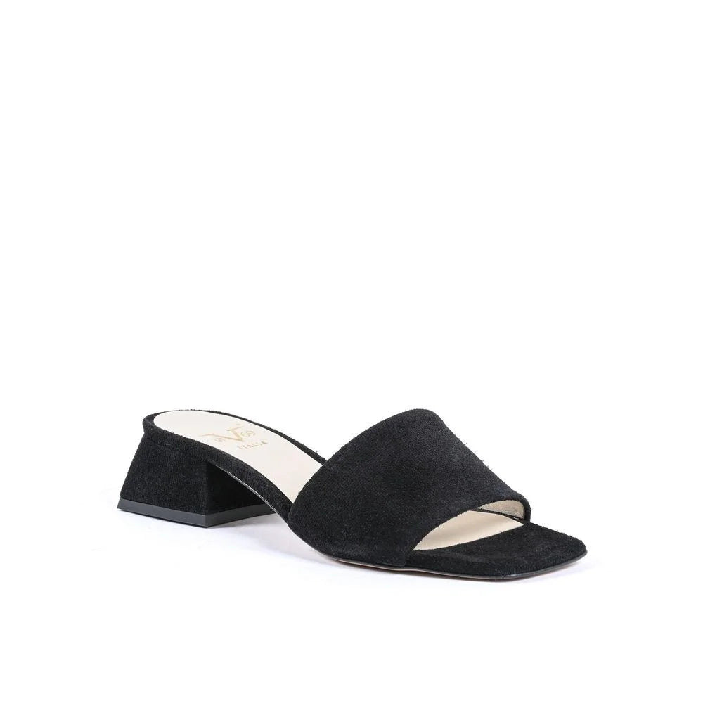 19V69 Italia Black Leather Sandal - Sandals