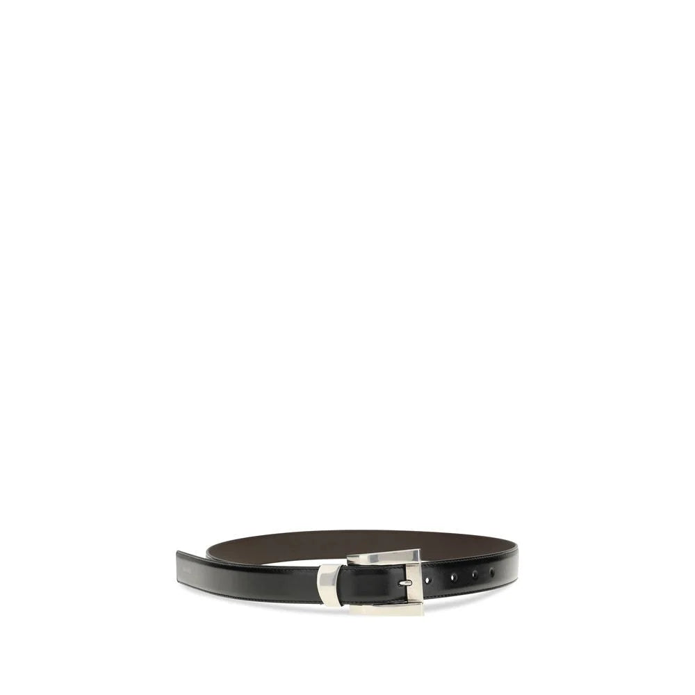 Versace Black Calf Leather Bos Taurus Regular Belt