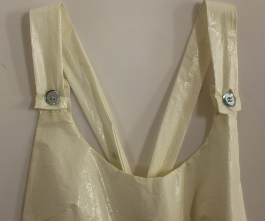 Robe Licia Florio blanche dos nu mi-longue