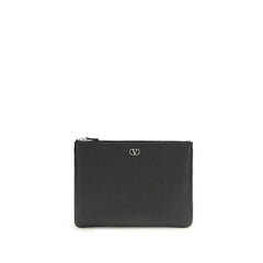 Valentino Garavani Black Calf Leather Bos Taurus Wallet