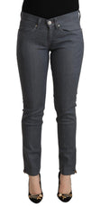 Levi's Gray Cotton Low Waist Skinny Denim Jeans