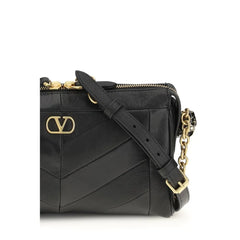 Valentino Garavani Black Lamb Ovis Aries Aries Shoulder Bag