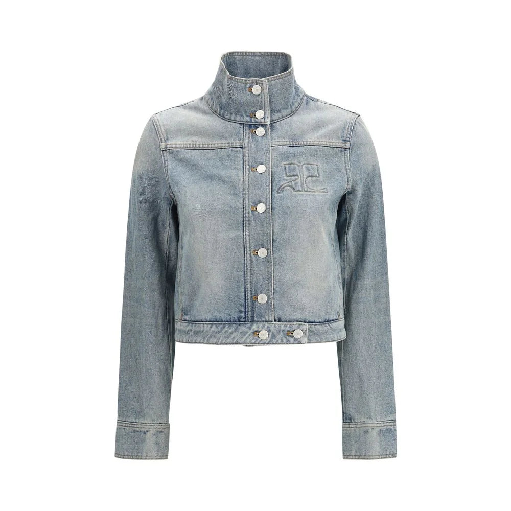 Courrèges Blue Cotton Denim Jacket - IT36 | XS