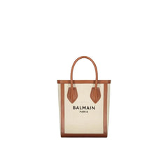 Balmain Brown Cotton Tote Bag
