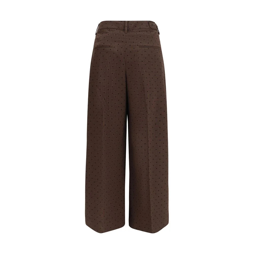 Ganni Brown Elastane Casual Pants - IT40 | M