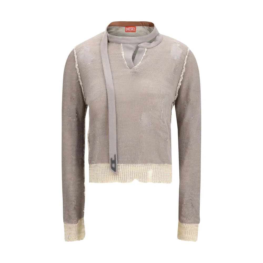 Diesel Gray Cotton Sweatshirt