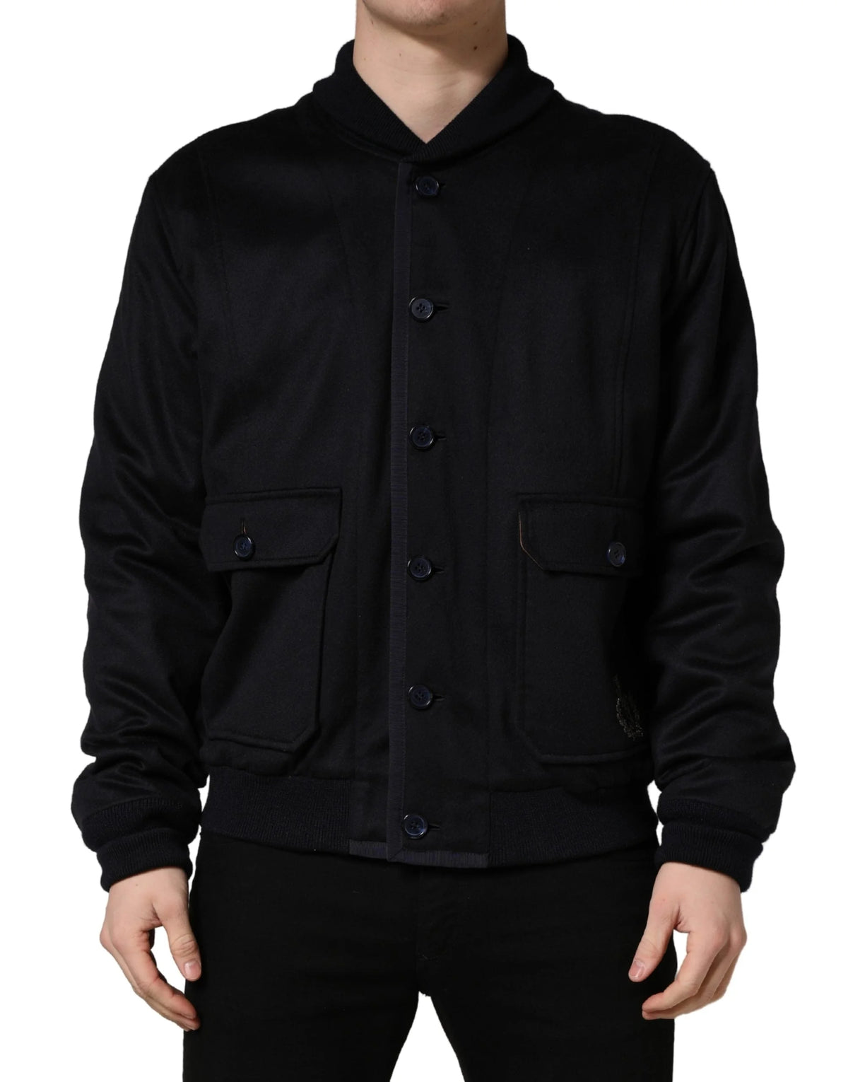 Dolce & Gabbana Black Cashmere Knitted Button Down Jacket - IT56 | XXL