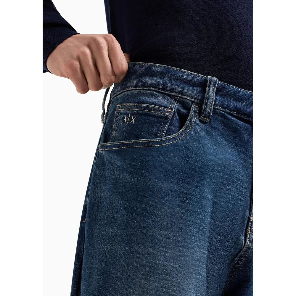 Armani Exchange Blue Cotton Skinny Jean - W29 | L30