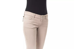 BYBLOS Beige Baumwoll-Damen-Slim-Hose