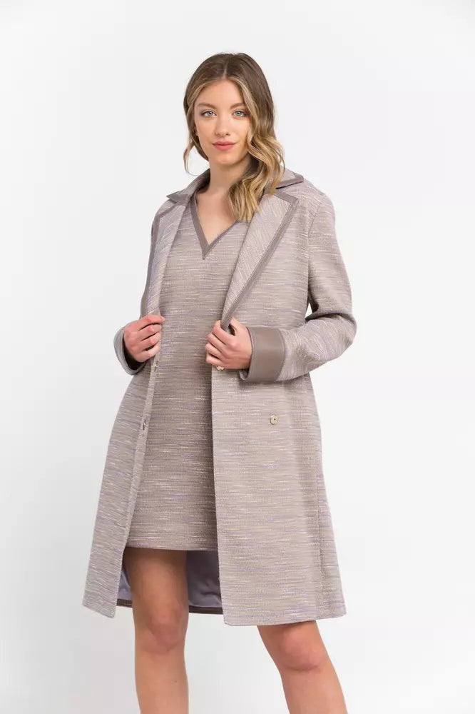 Manteau Trussardi beige en coton pour femme