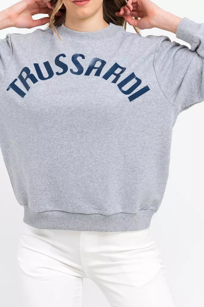 Sweat-shirt Trussardi gris en coton pour femme