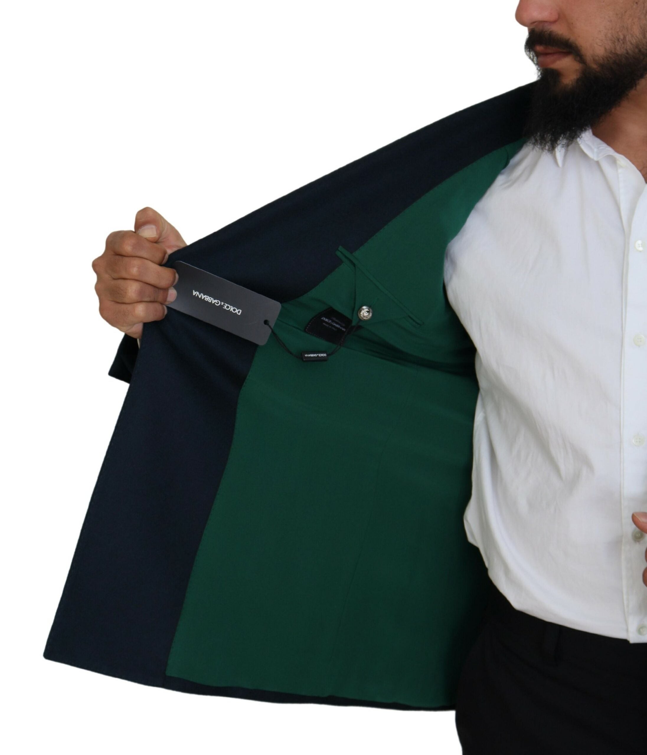 Veste de costume croisée bleue Dolce &amp; Gabbana