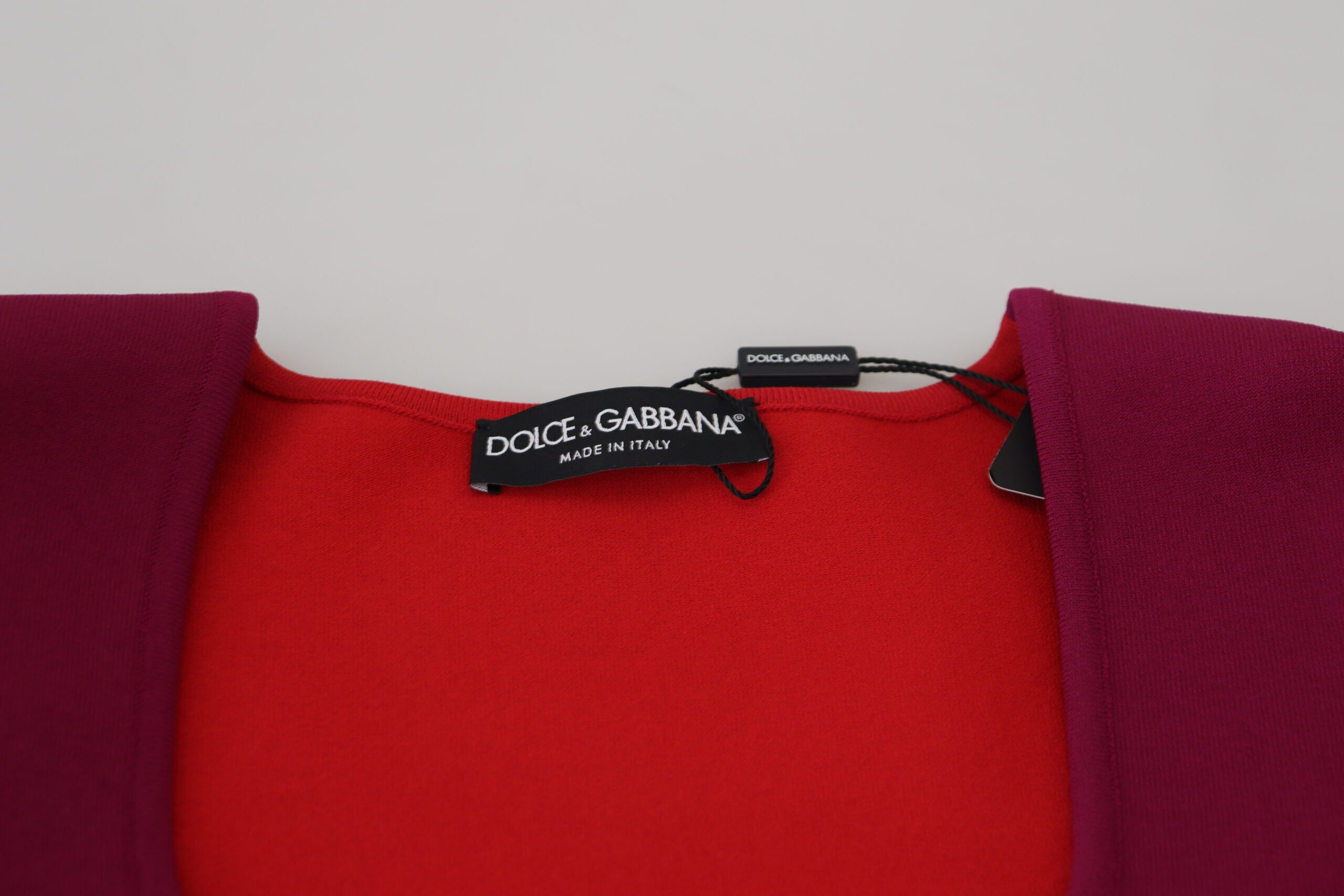 Dolce &amp; Gabbana Mehrfarbiger Pullover aus Viskose mit eckigem Ausschnitt