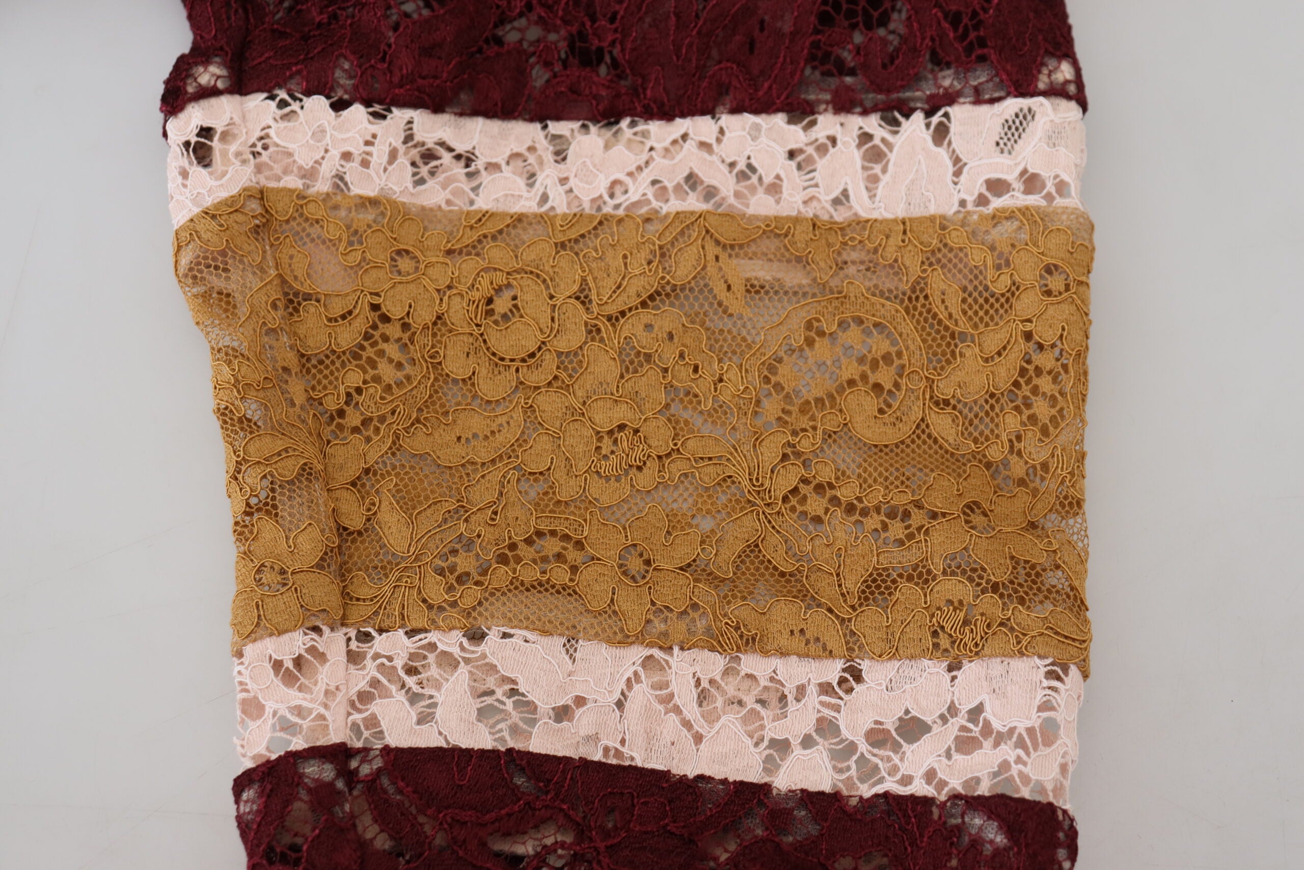 Dolce &amp; Gabbana Pullover mit mehrfarbiger Spitze und V-Ausschnitt