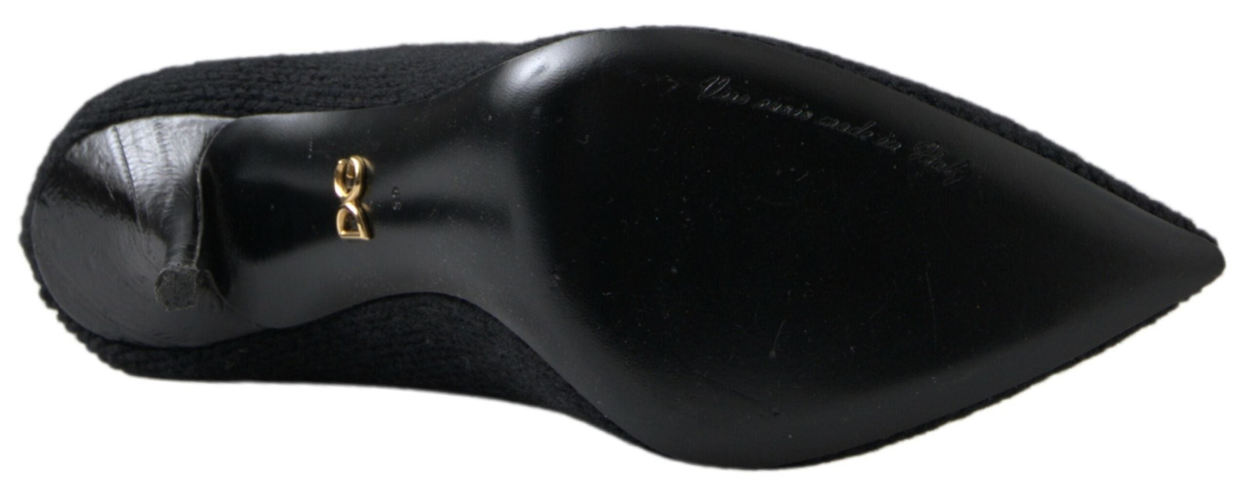 Bottes Dolce &amp; Gabbana noires à talons aiguilles mi-mollet pour femmes