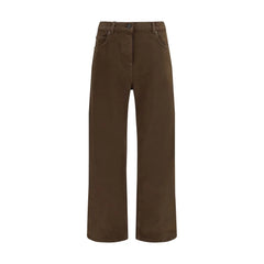 The Row Brown Cotton Straight-Leg Jeans - W25