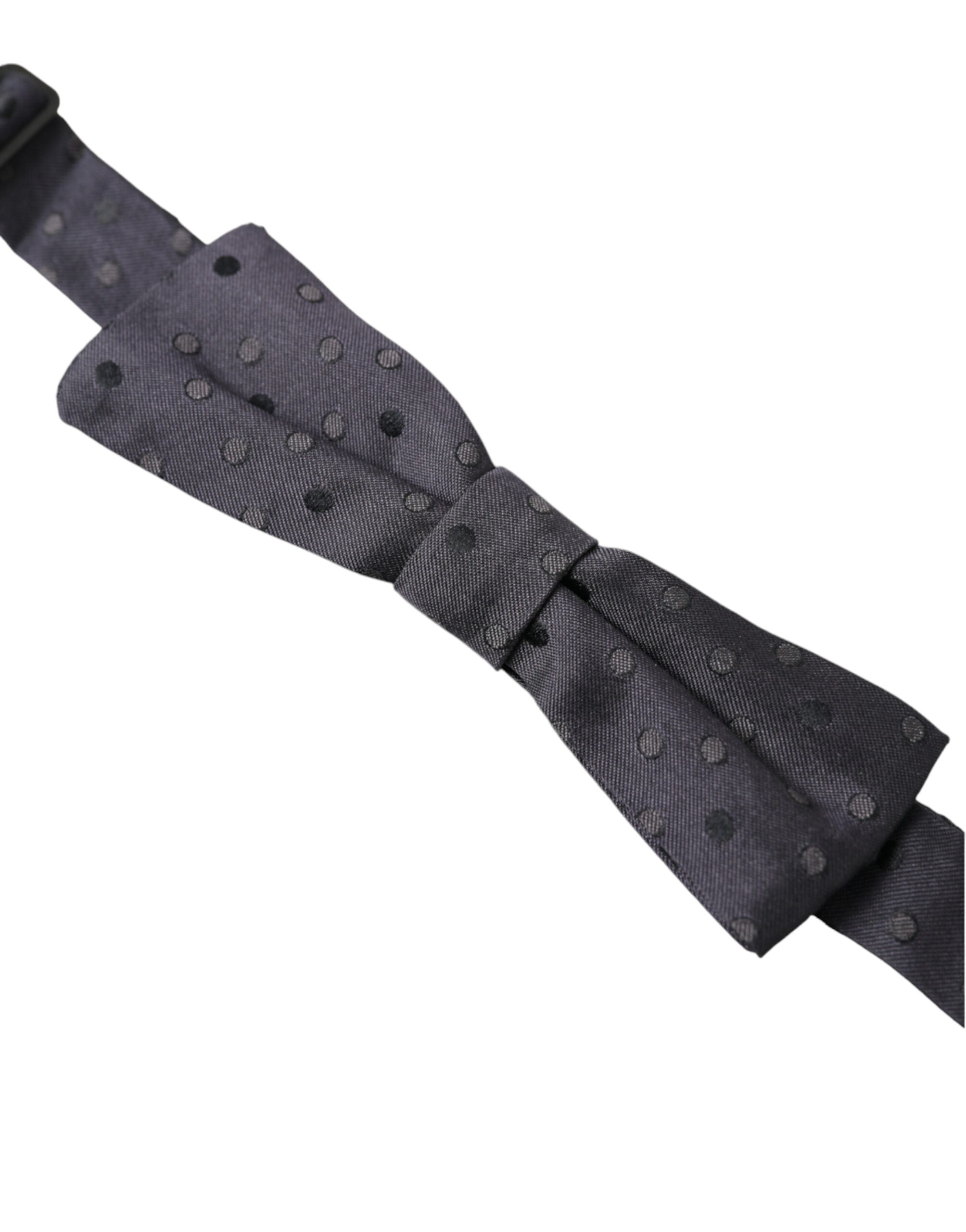 Nœud papillon Dolce &amp; Gabbana bleu à pois en soie, ajustable, pour homme