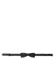 Nœud papillon Dolce &amp; Gabbana gris à pois en soie, ajustable, pour homme