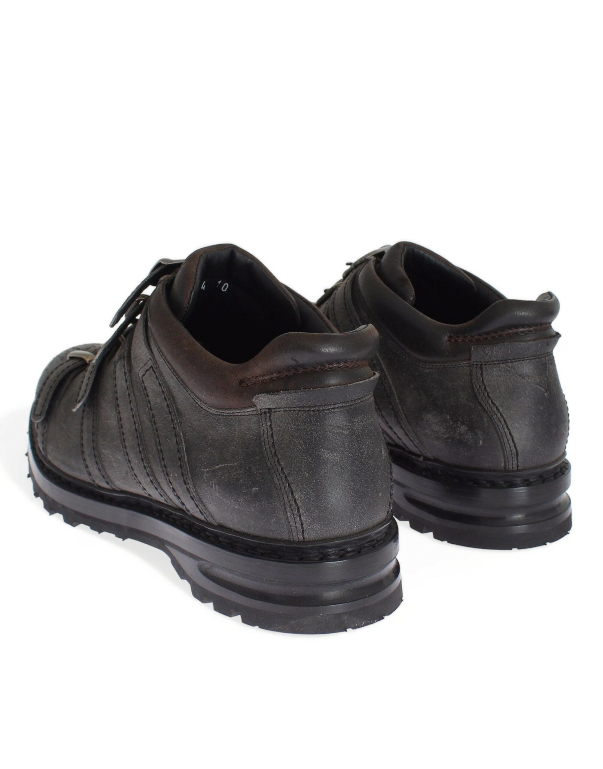 Bottines Dolce &amp; Gabbana en cuir gris à bride cheville