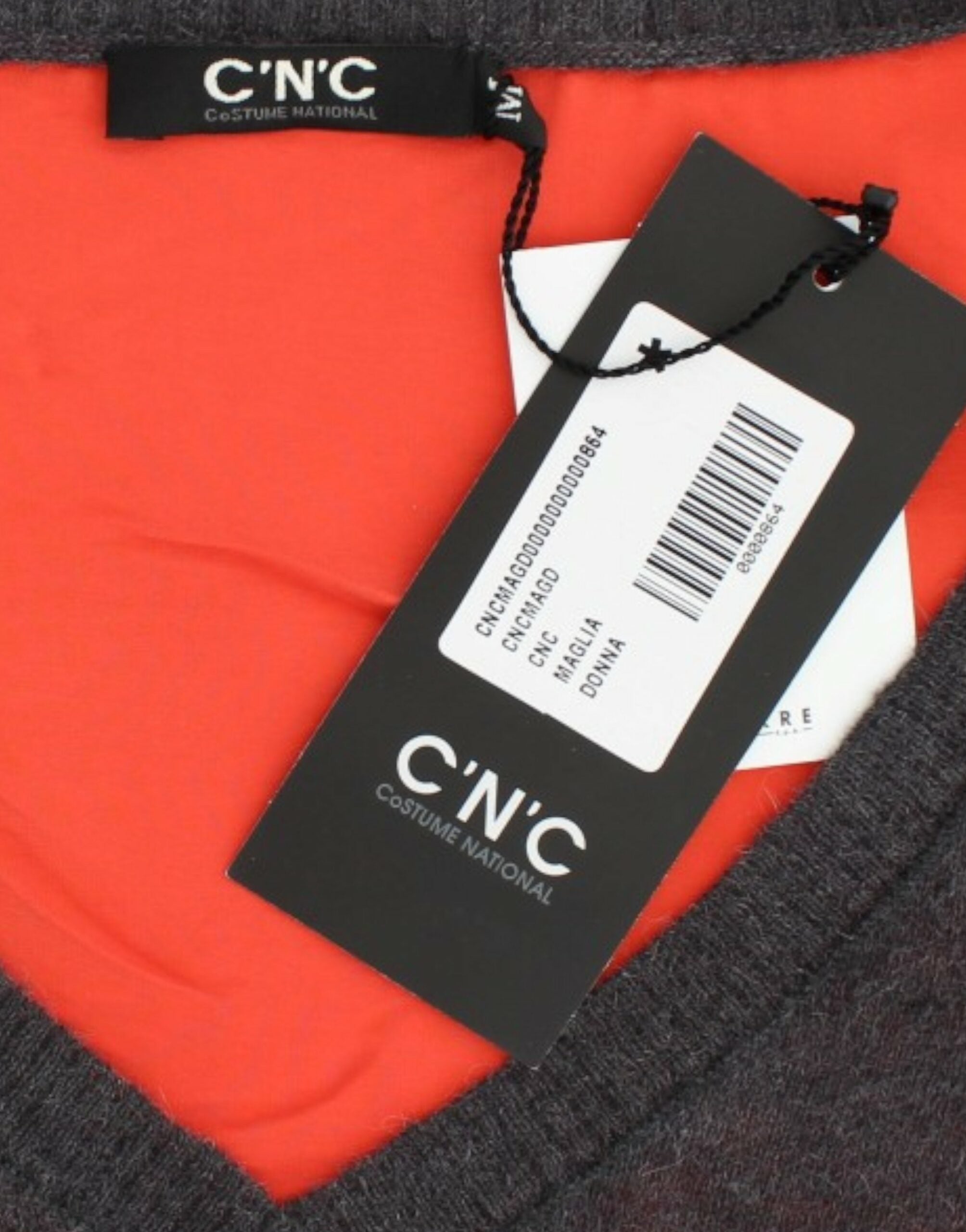 Pull à manches courtes gris Costume National