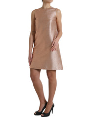 Robe courte Dolce &amp; Gabbana rose jacquard sans manches