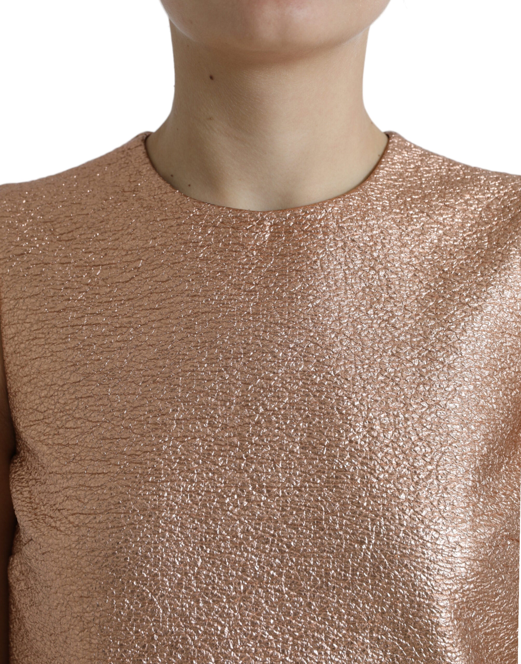 Robe courte Dolce &amp; Gabbana rose jacquard sans manches