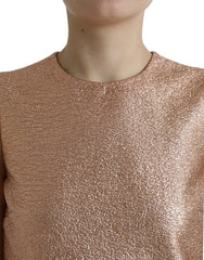 Robe courte Dolce &amp; Gabbana rose jacquard sans manches