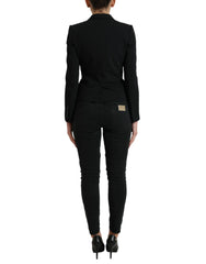 Dolce & Gabbana Black Wool Single Breasted Blazer Coat Jacket