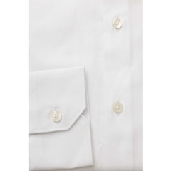 Bagutta White Cotton Men's Classic Shirt