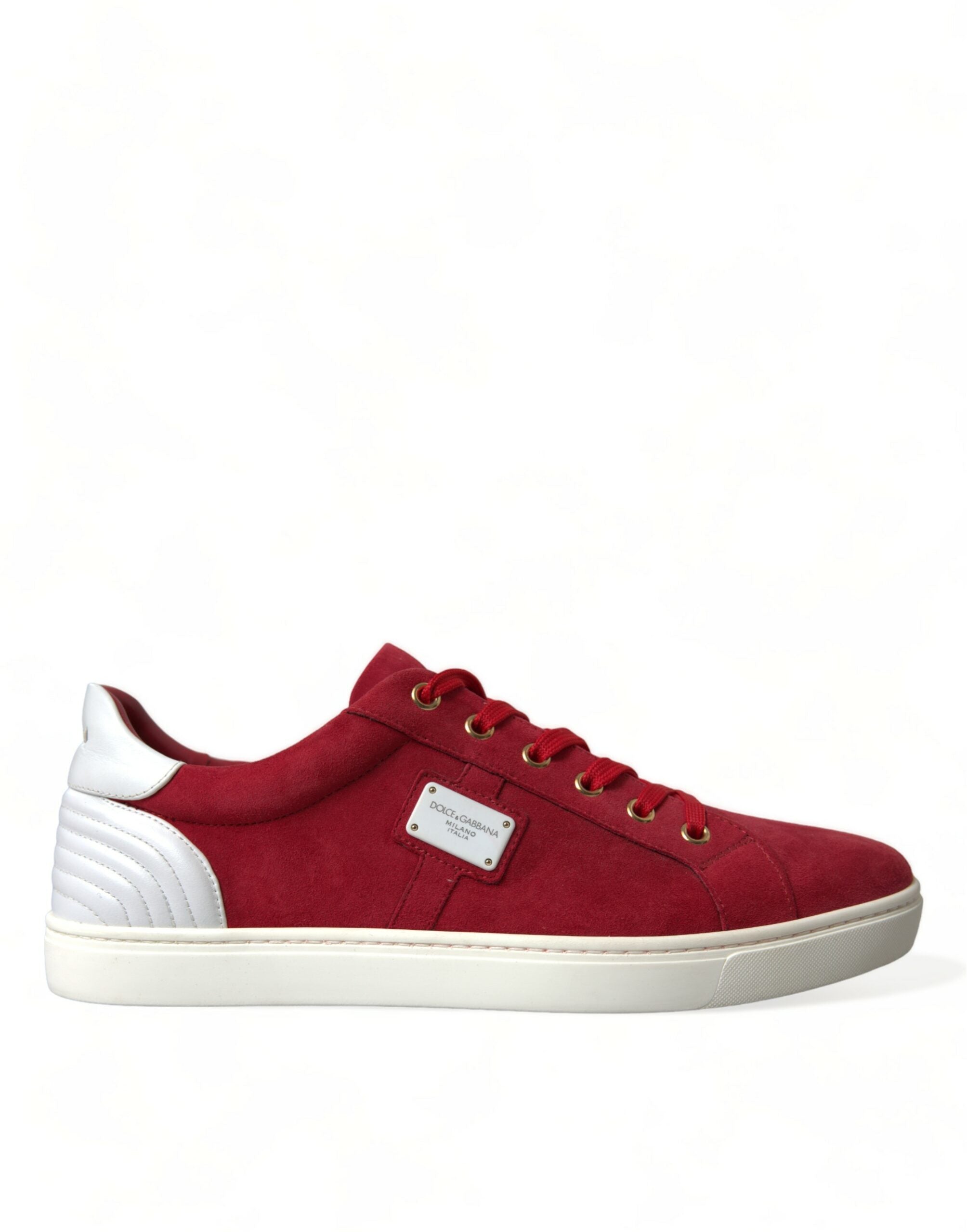 Dolce &amp; Gabbana Herren-Sneaker aus rotem Wildleder