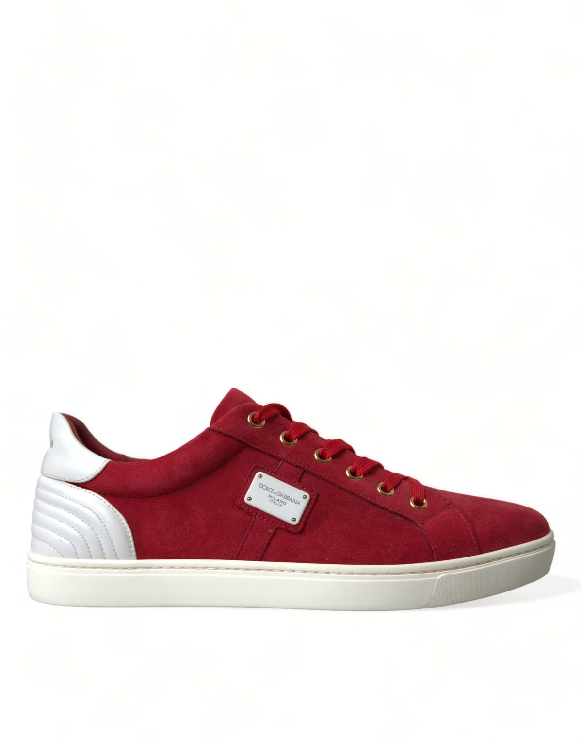Dolce &amp; Gabbana Herren-Sneaker aus rotem Wildleder