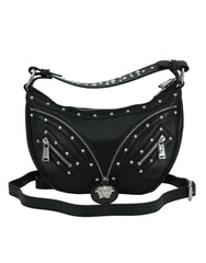 Elegante schwarze Hobo-Schultertasche von Versace