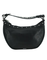 Elegante schwarze Hobo-Schultertasche von Versace