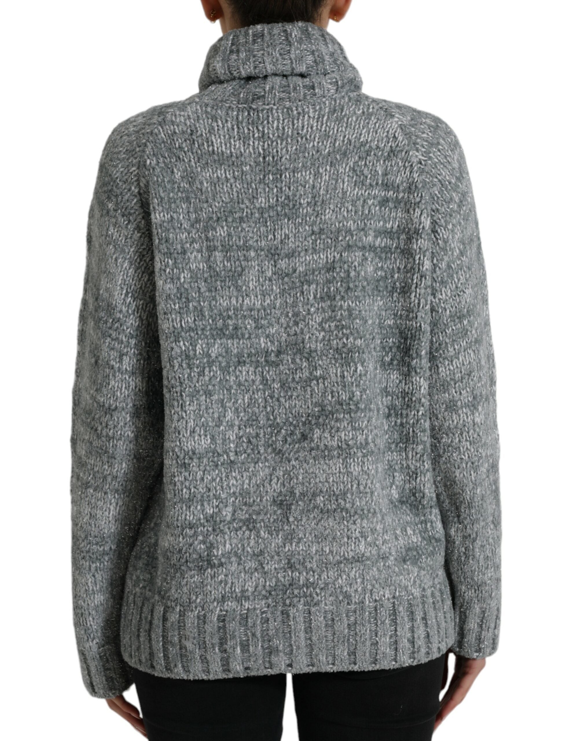 Dolce &amp; Gabbana grauer Kaschmir-Rollkragenpullover
