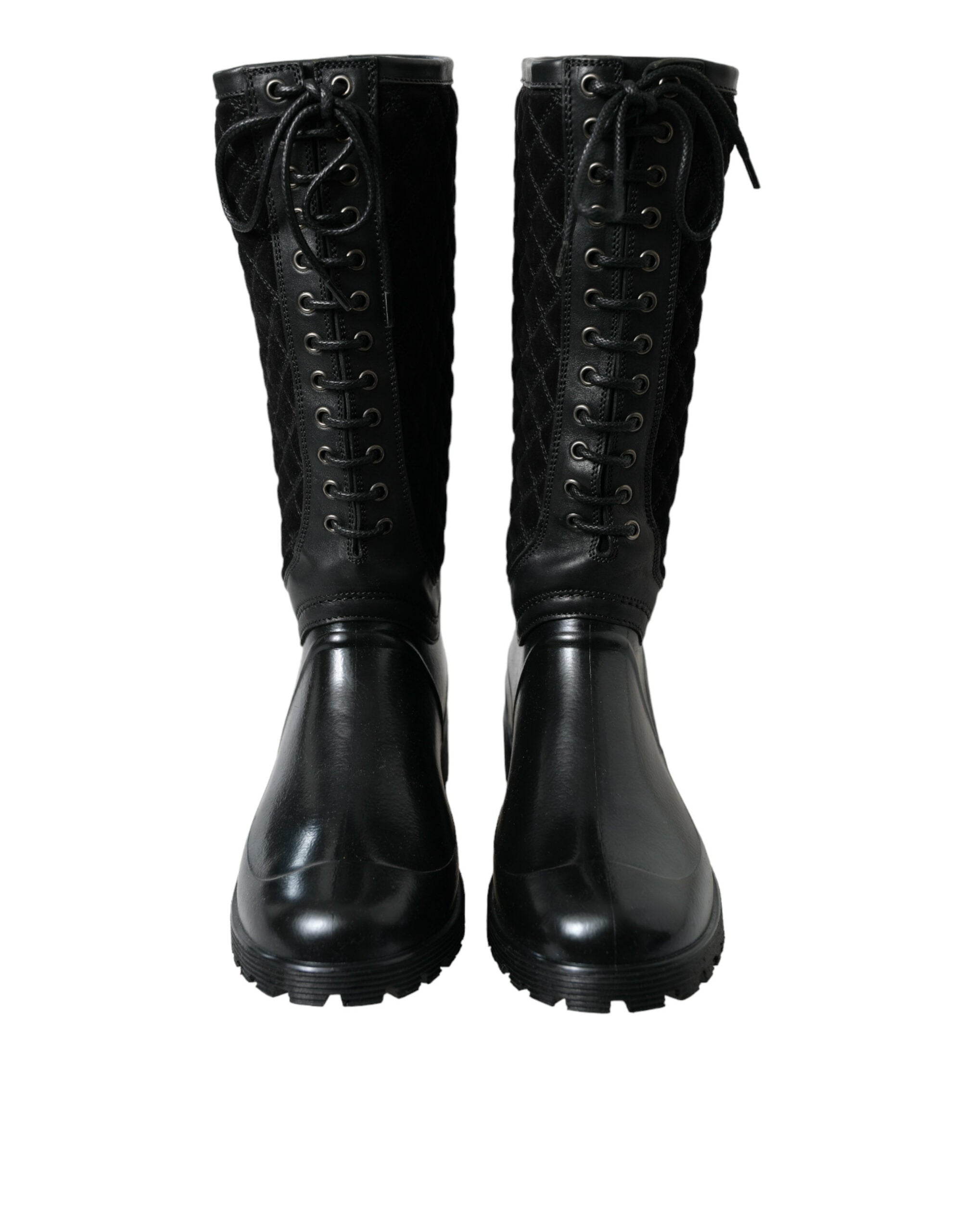 Bottes de pluie Dolce &amp; Gabbana Chioggia en daim noir