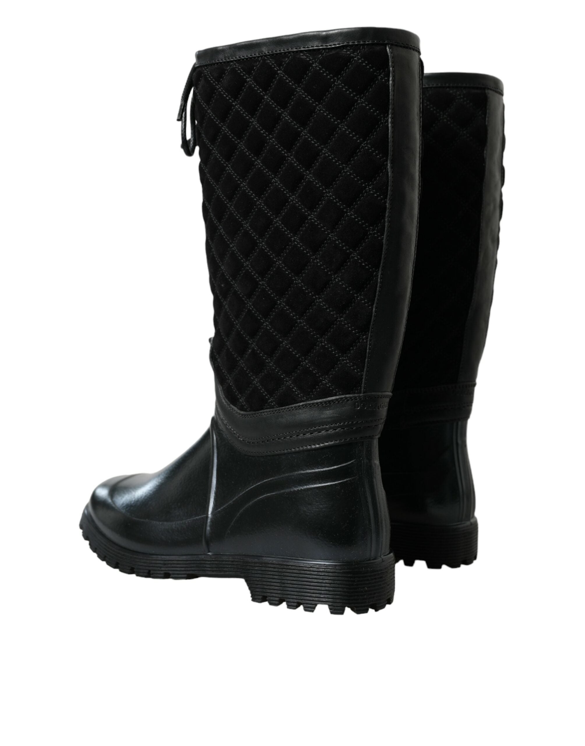 Bottes de pluie Dolce &amp; Gabbana Chioggia en daim noir