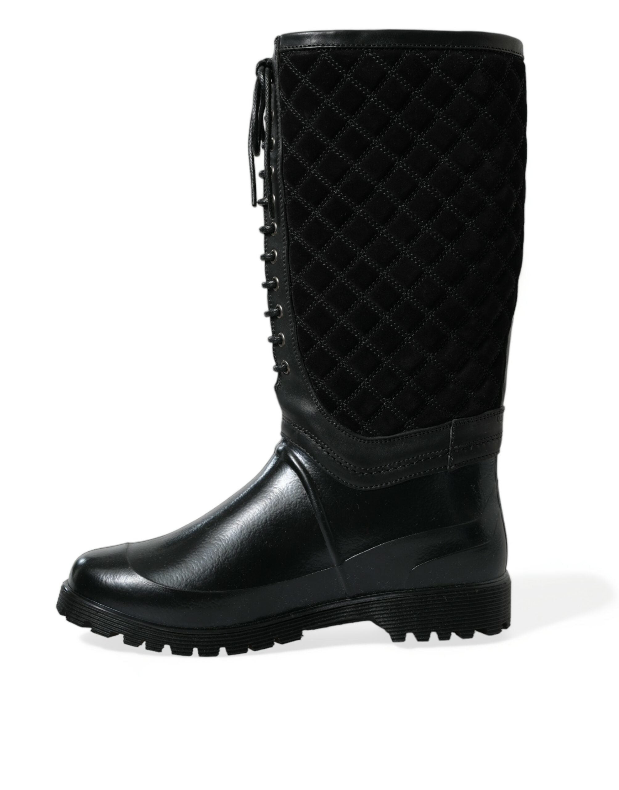 Bottes de pluie Dolce &amp; Gabbana Chioggia en daim noir