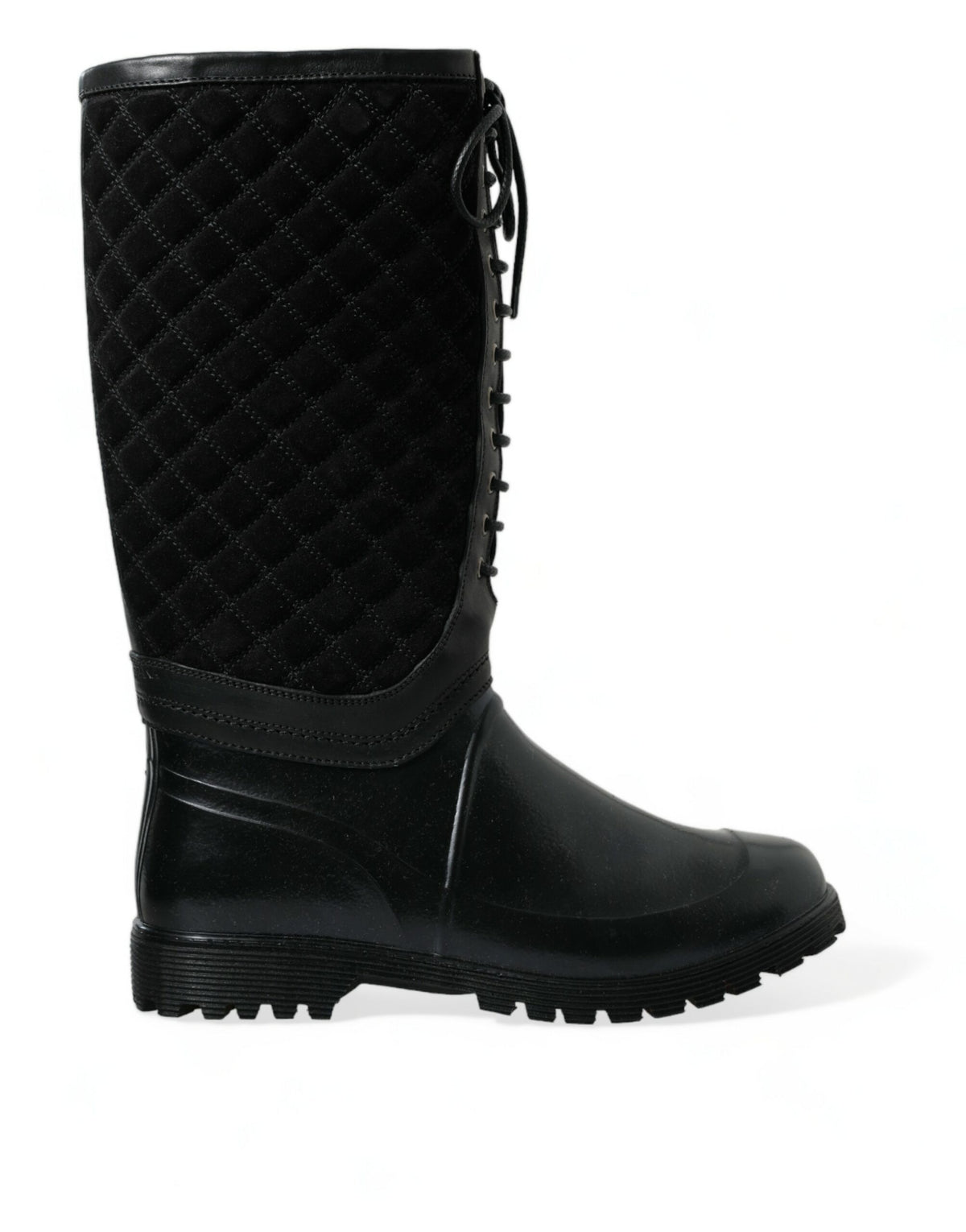 Bottes de pluie Dolce &amp; Gabbana Chioggia en daim noir